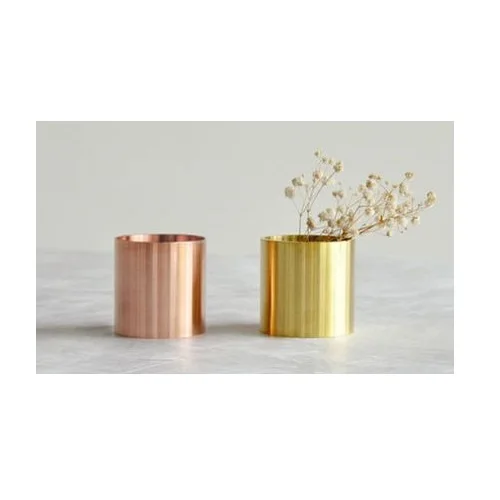 Amazon hot selling copper Tube Vase Creative Living Room Home Decoration Flower Vase copper Vase from Indian Wholesaler