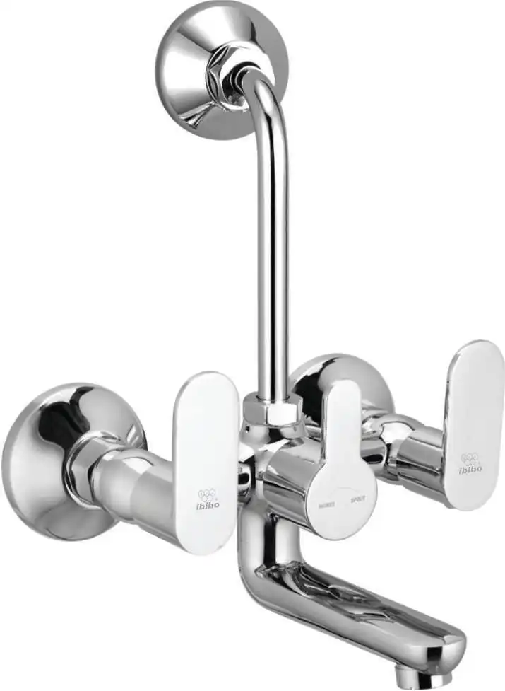 
Best Quality Brass Wall mixer Telephonic with bend foam flow with bend Modern 3 Hole Wall Mounted Faucet Basin Mixer CP 