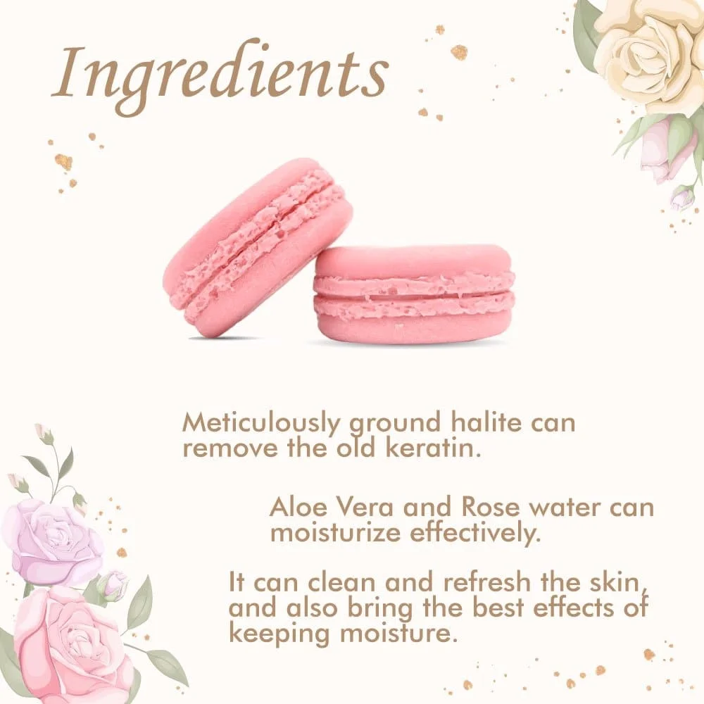 Macaron style rose natural skin lightening soap For face cleaning