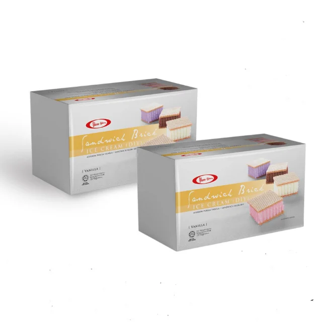 Malaysia Supplier Yum Yum Vanilla Ice Cream Sandwich Brick Do It Yourselfer 800ml