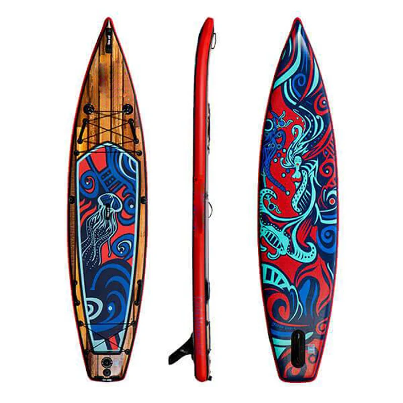 Hot sale new design wooden inflatable stand up paddle board sup boards inflatable stand up paddleboard