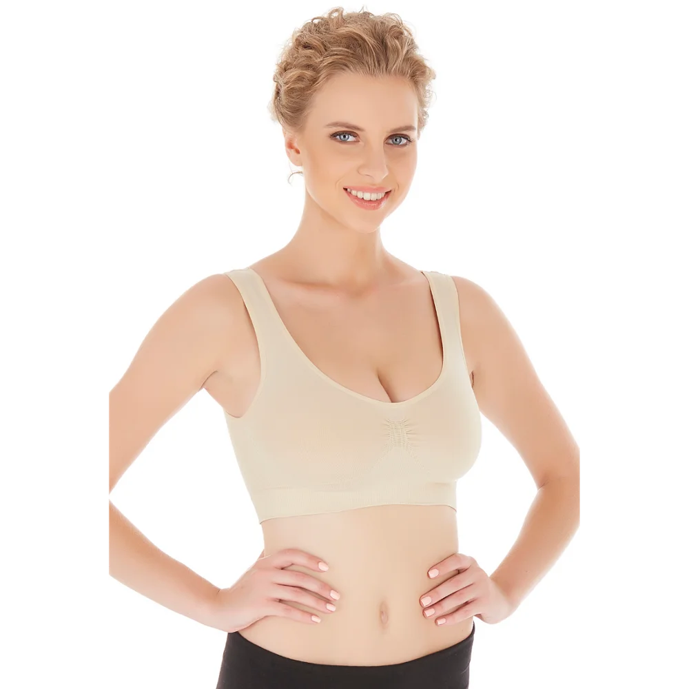 Seamless Thick Strap Shapewear Overbust Bustier Bra Bralette