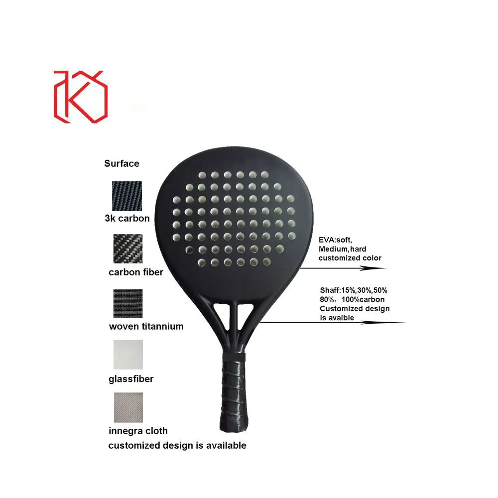 Carbon Padel Rackets Sports 3k Carbon Paddle Racket made in Pakistan