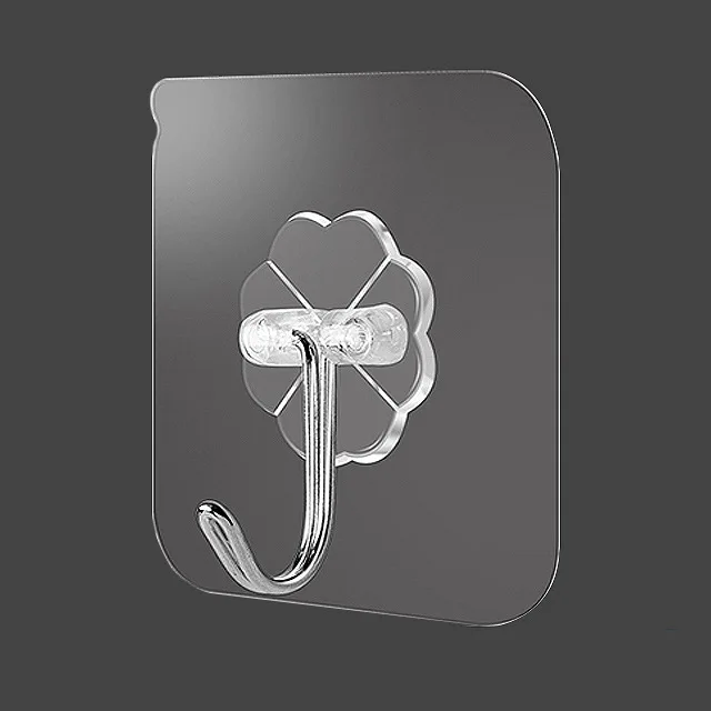 Cheapest Waterproof Transparents Sticky Hooks for Bathroom Self Adhesive Door Wall Hook Hanger Suction Kitchen Storage Garla