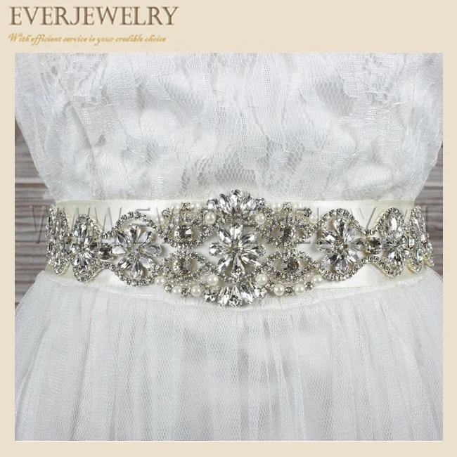 Custom Crystal Stone Wedding Dress Belt High Quality Studded Strap Sash Bridal Belt Wedding Dress