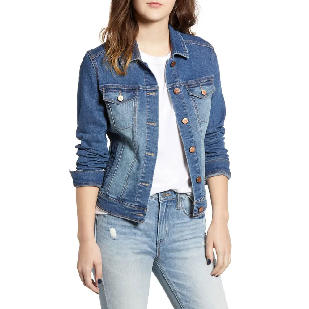 
Женская Облегающая джинсовая куртка, эластичные синие джинсовые куртки 