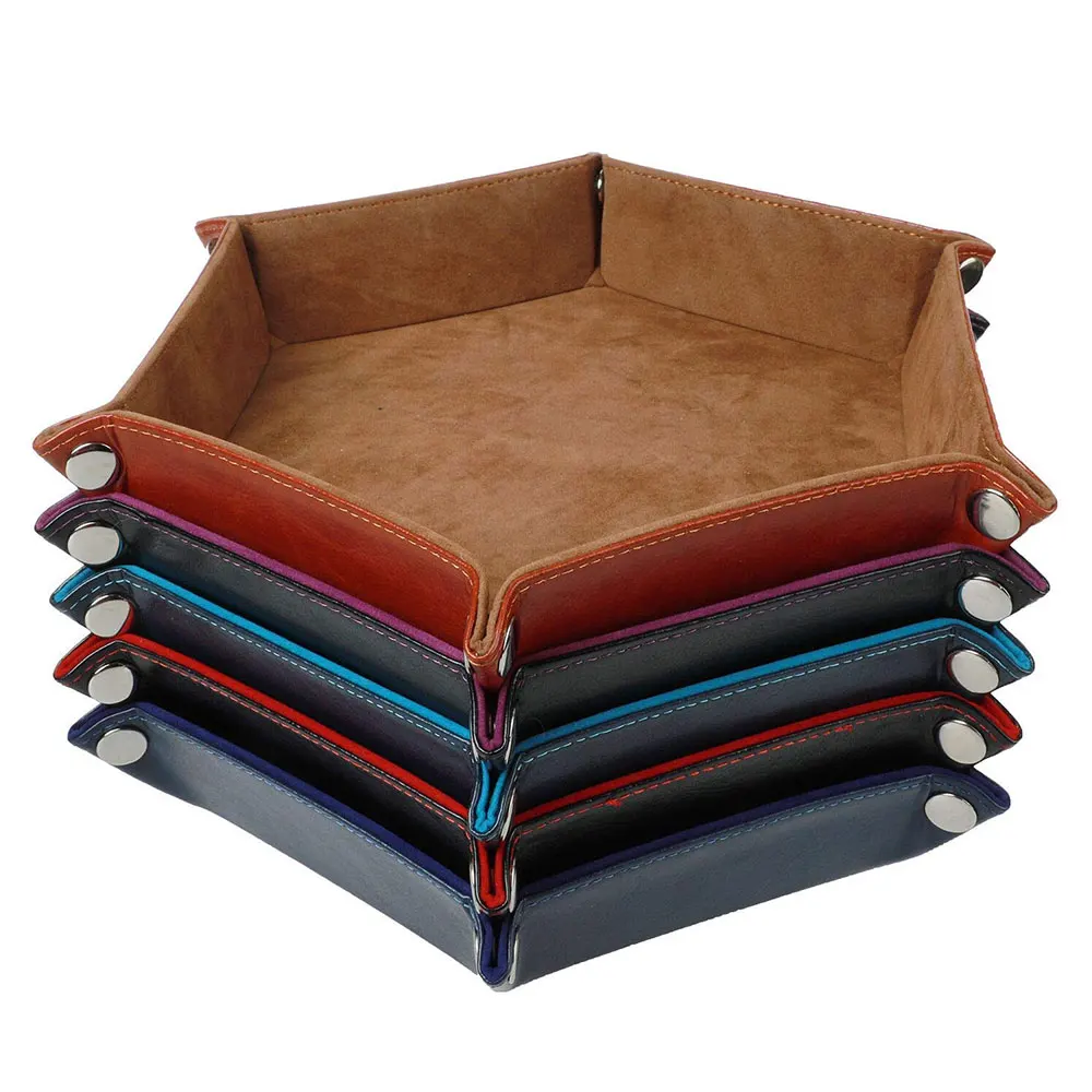 Genuine Leather Storage Trays Soft Double Home Decor Storage Boxes Gift High Grade Valet Tray Organizer Wholesale OEM/ODM