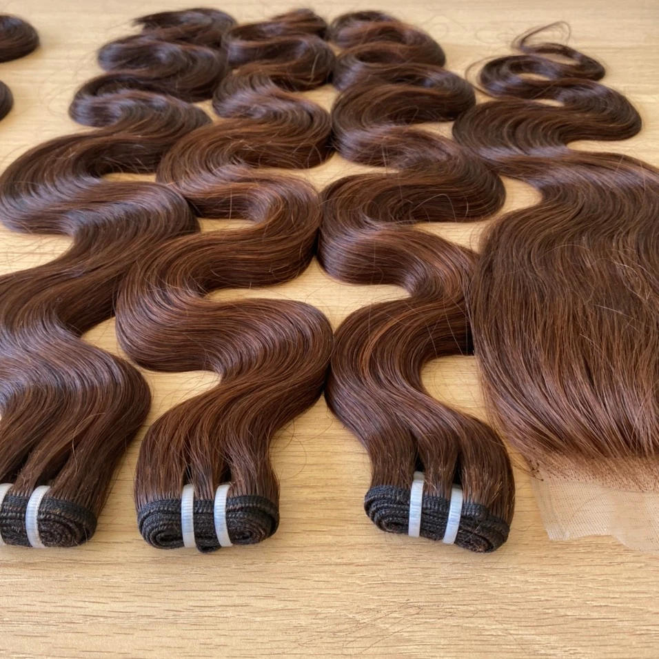 
HOT DEAL double hair bundles, brown color body wave human hair, human hair bundles 