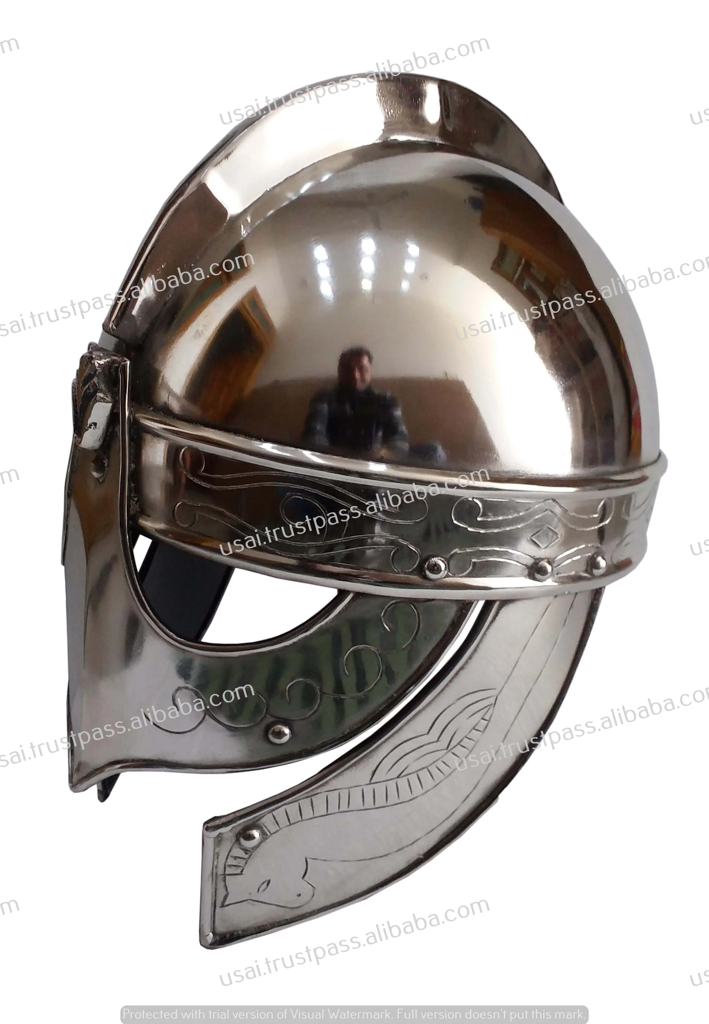 Manufacturing and Wholesale Medieval Armor Helmet Collectible Valsgarde Roman Knight Metal Metal Wall Decor ARMOUR Custom Shape
