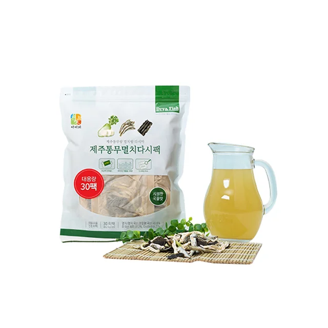 Outstanding Fish Anchovy broth with Jeju daikon Unbleached natural pulp 100% Natural fish Organic seafood soup made in Korea