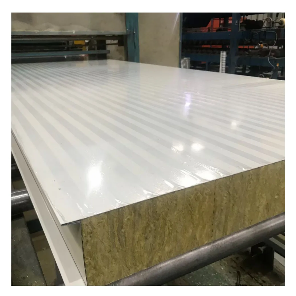 50mm 75mm 100mm rock wool  Sandwich Panel Prefabricated Roof Sheet