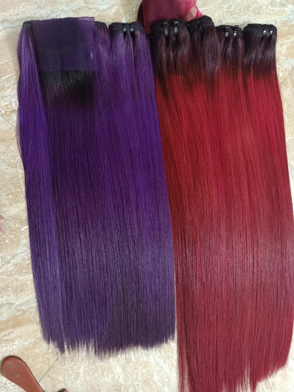 Недорогие высококачественные цветные накладные волосы из Вьетнама