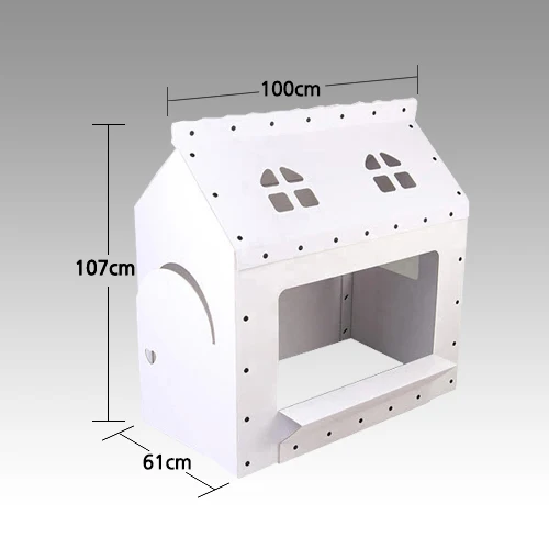 Made in Korea Baby Kids Paper Playhouse Scribble Drawing Graffiti Bus Play Bus Assembled Snap Button Paper Toy