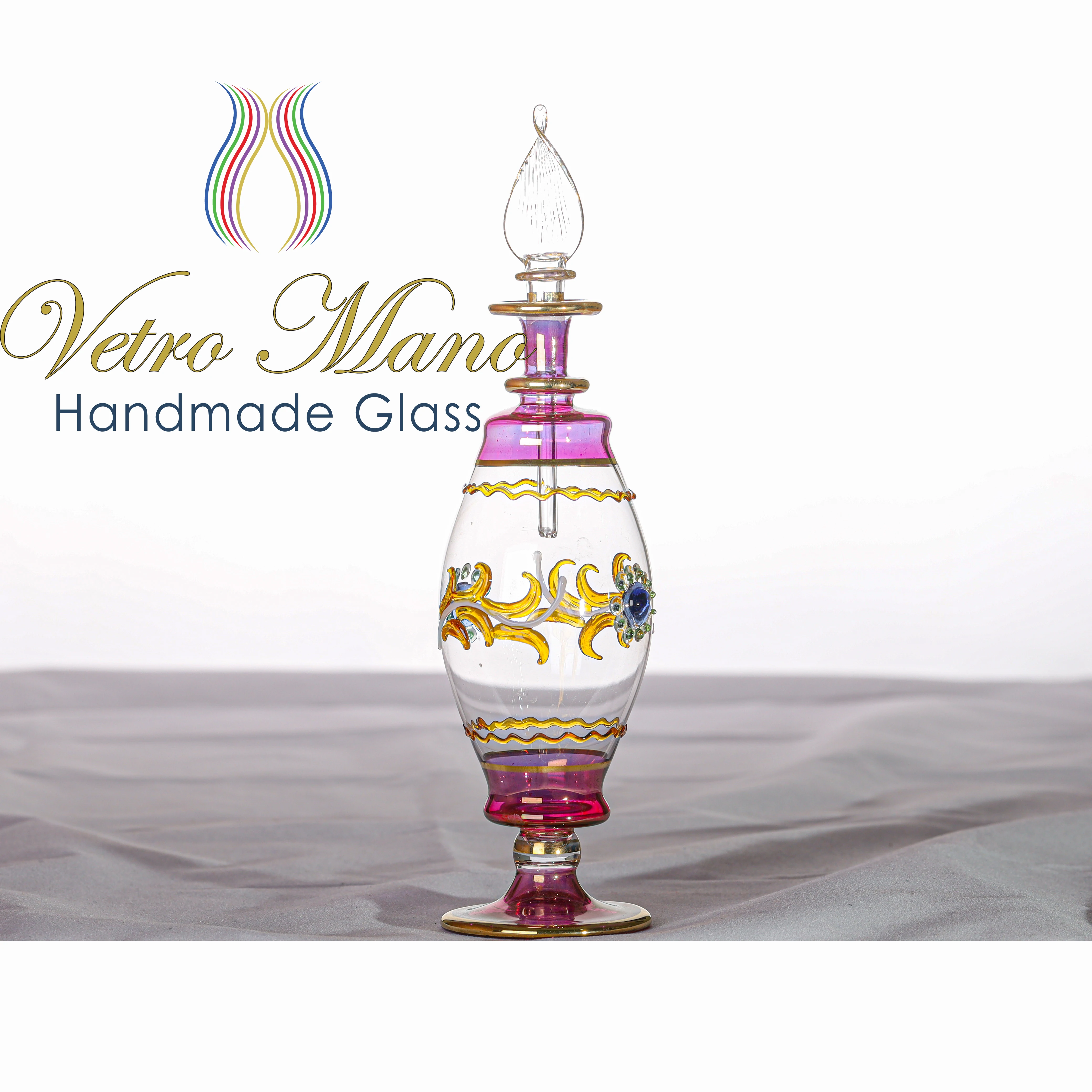 Egyptian Perfume bottles, hand blown decorative pyrex glass bottle