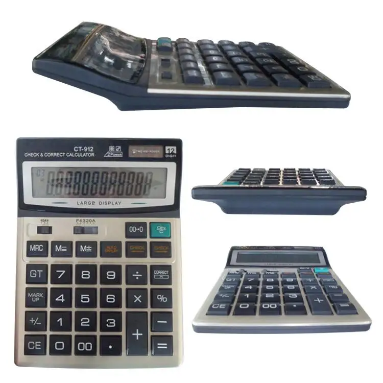 Cheap Desktop Classic Solar Power Office Financial 12 Digits Electronic Calculator