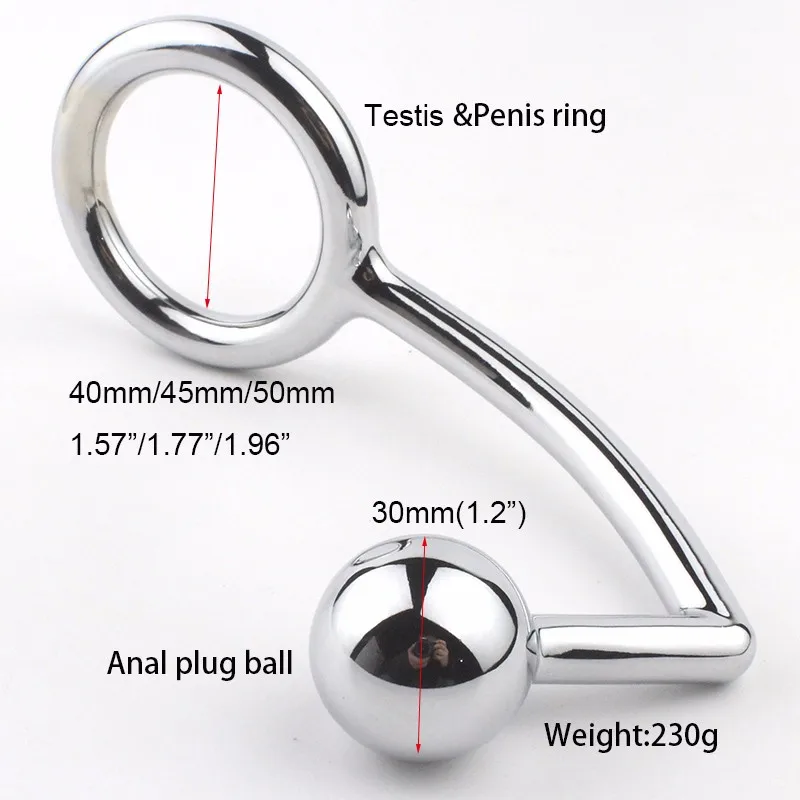 Производитель и поставщик Нержавеющая Сталь Металл Анальный крюк с футбольным мячом пенис кольцо для Мужской Бандаж SM Крюк вилка