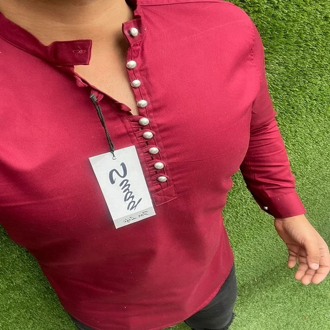 2021 Custom Made Designer Short kurta full sleeves for Men Elegant Collar Turkey Jubah indian men cotton kurta shirt