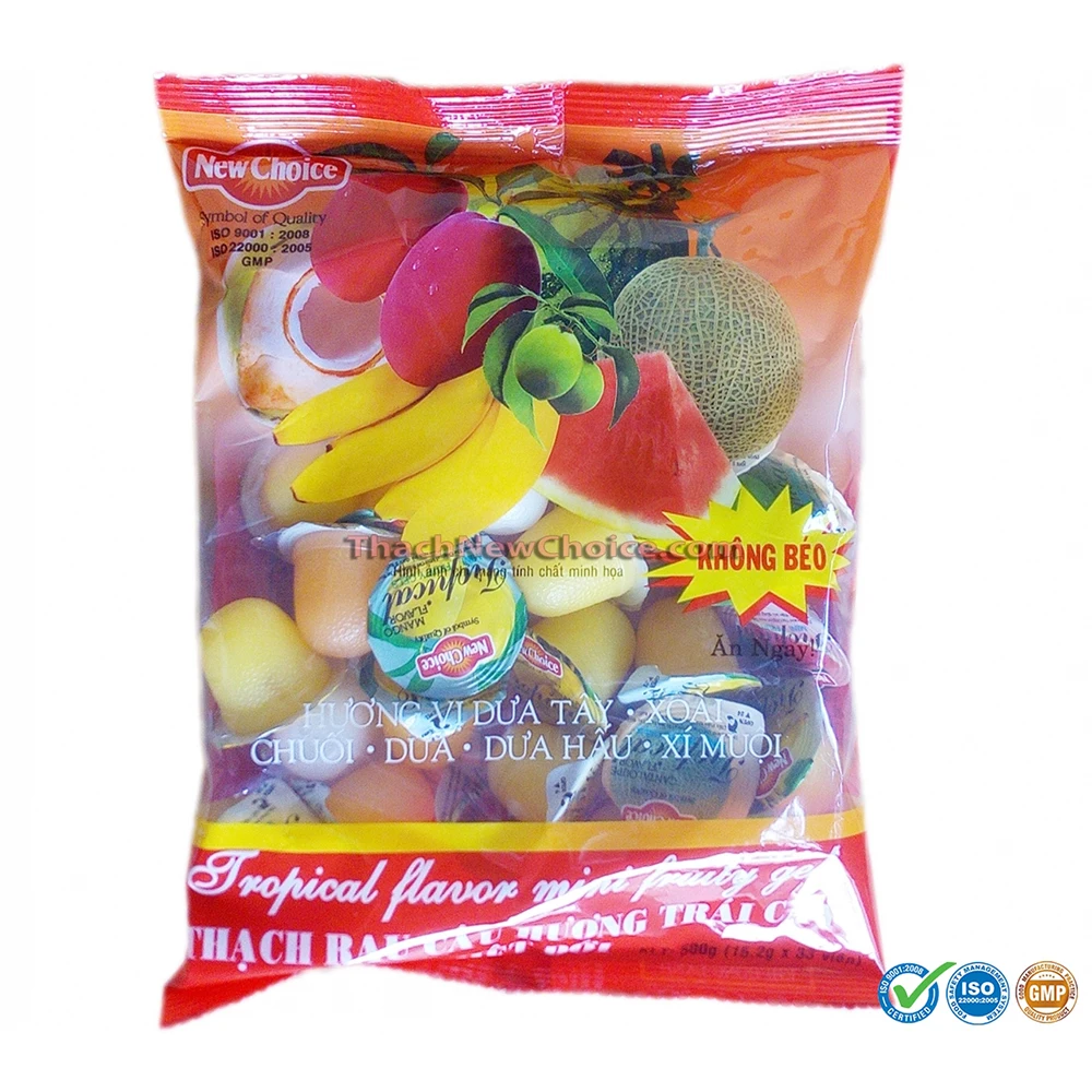 New Choice Tropical Flavor Mini Fruity Gels (500g/bag)