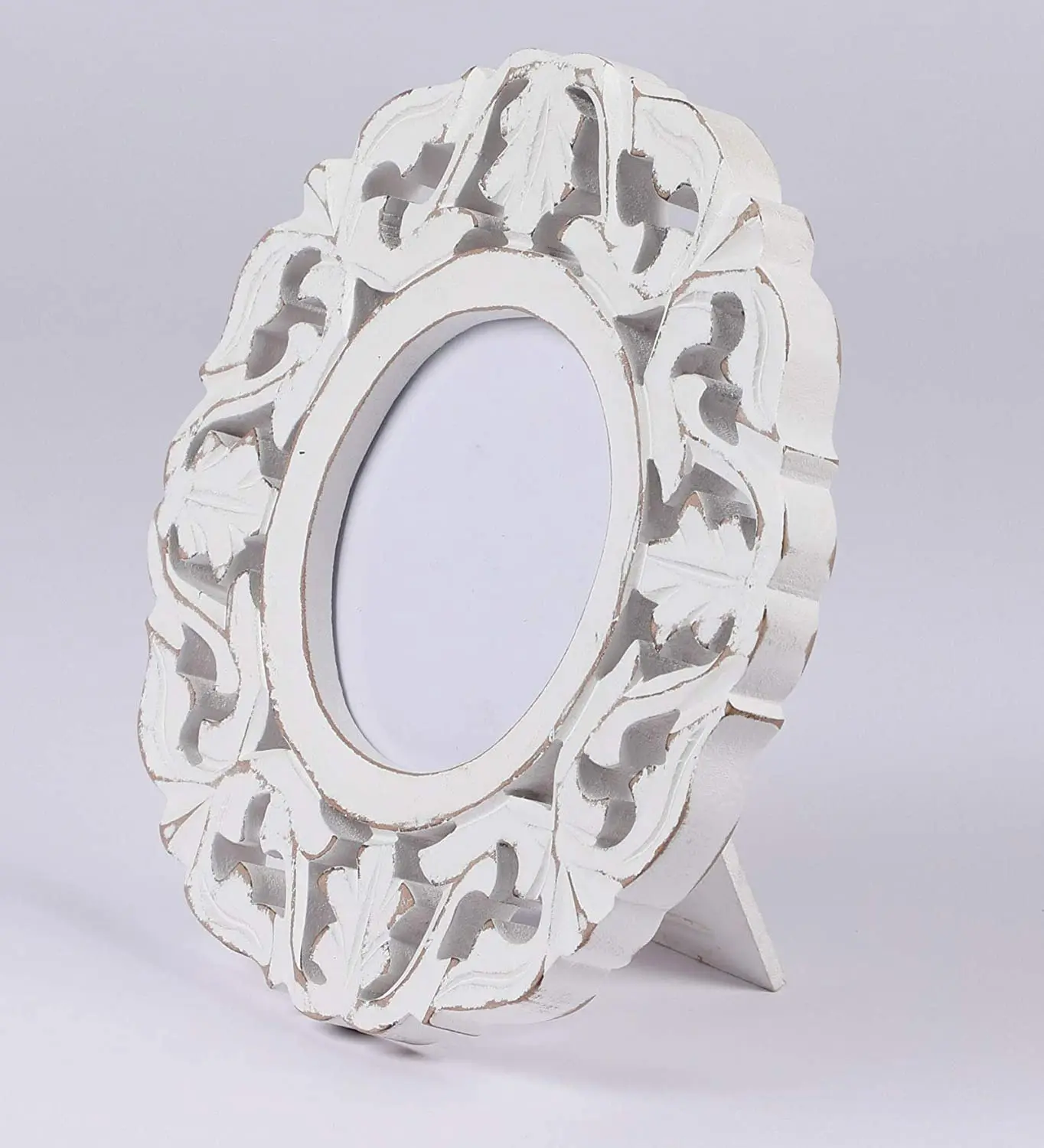 Круглая маленькая резная дизайнерская фоторамка для настенного подвесного дома декоративная деревянная рамка стола