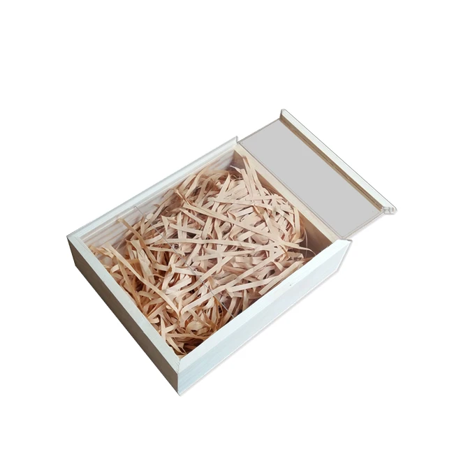 Custom Decorative Pine Gift Box with Sliding Top,Wooden Jewelry Box Glass Sliding Lid Hamper Box Packaging for Tea,Candle,Card
