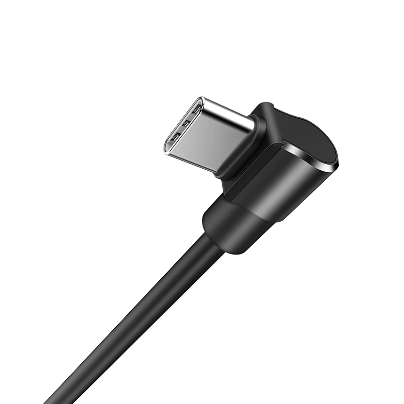 
90 degree L Shaped HOCO U37 Long roam charging elbow data cable for iPhone Micro USB Type C 1.2 meter TPE aluminum alloy 
