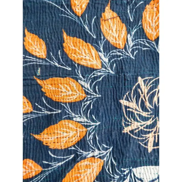 Vintage kantha quilt handmade throw woven bedspreads patchwork bedding assorted patch quilt reversible cotton fabric blanket