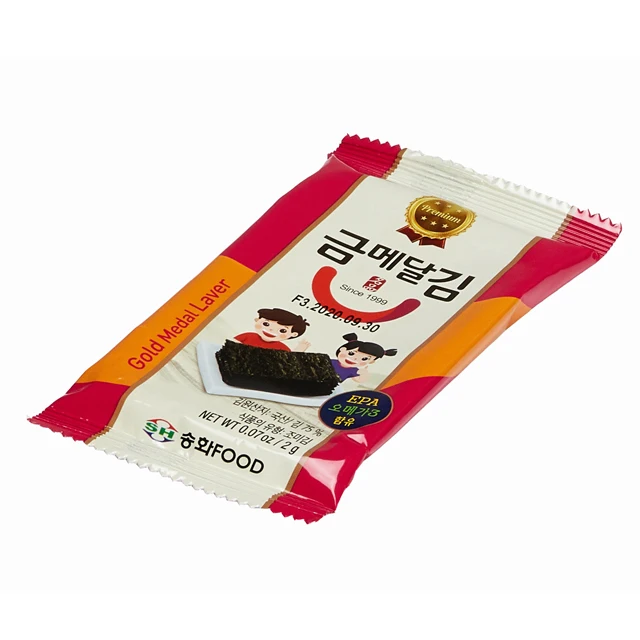 Korean Clean Sea Organic Roasted Child Seaweed Omega3 EPA Crispy Seasoned  Nori Seaweed Snack
