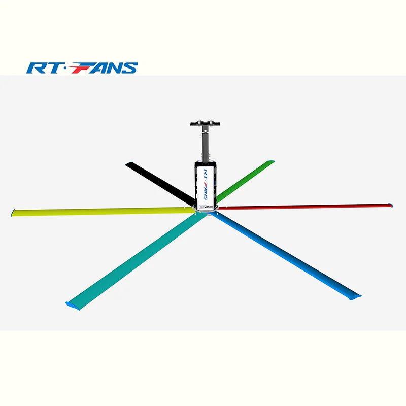 RTFANS hvls with  6 blades used for thailand industrial factory warehouse and gym big ceiling fans