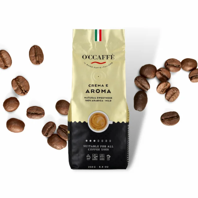 High Quality Occaffe Intense Flavour 100% Arabica Italian Espresso Coffee Beans For Coffee Machine