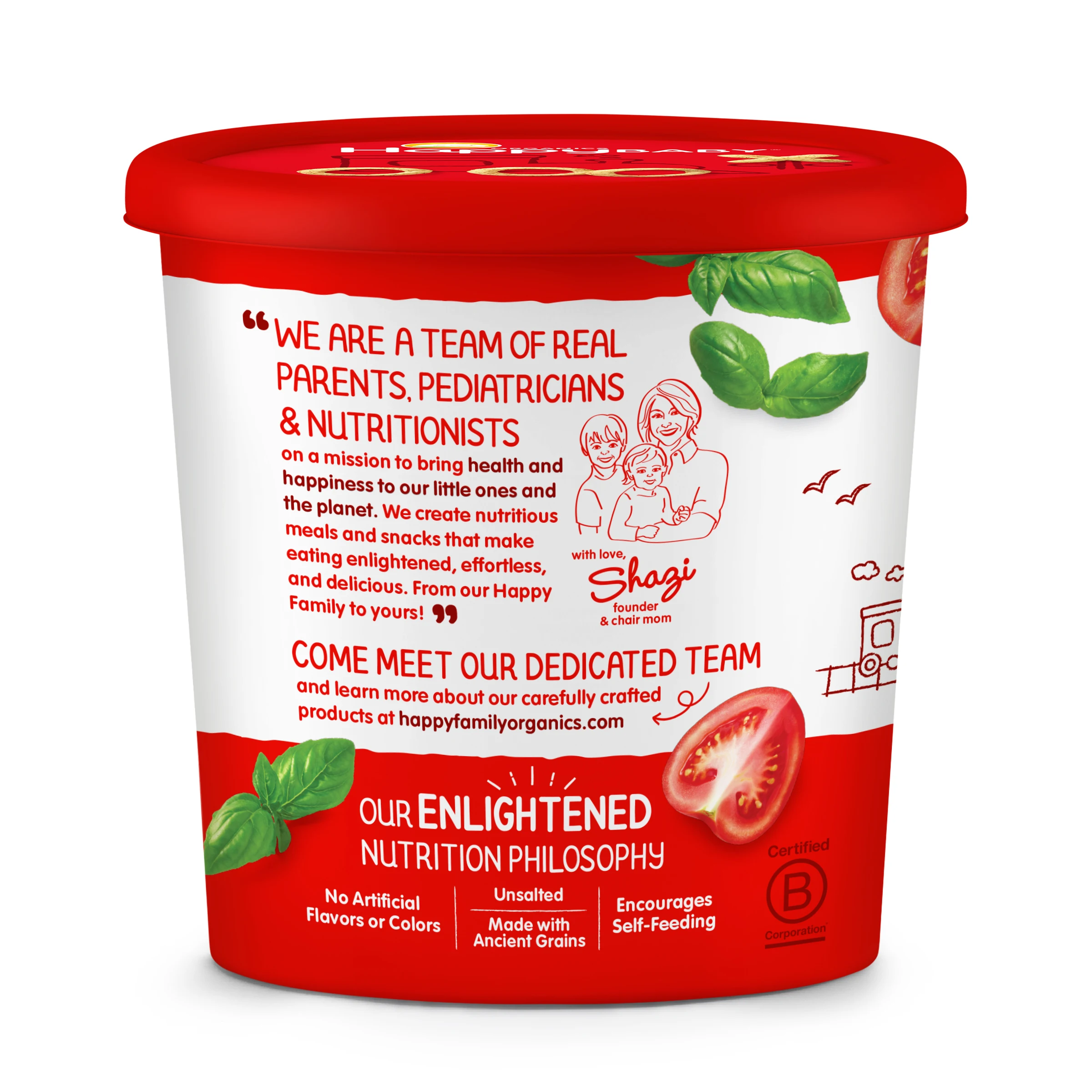 100% Natural Ingredients Happy Baby Organic Snackers Baby Snack Food Tomato & Basil Veggie Flavors