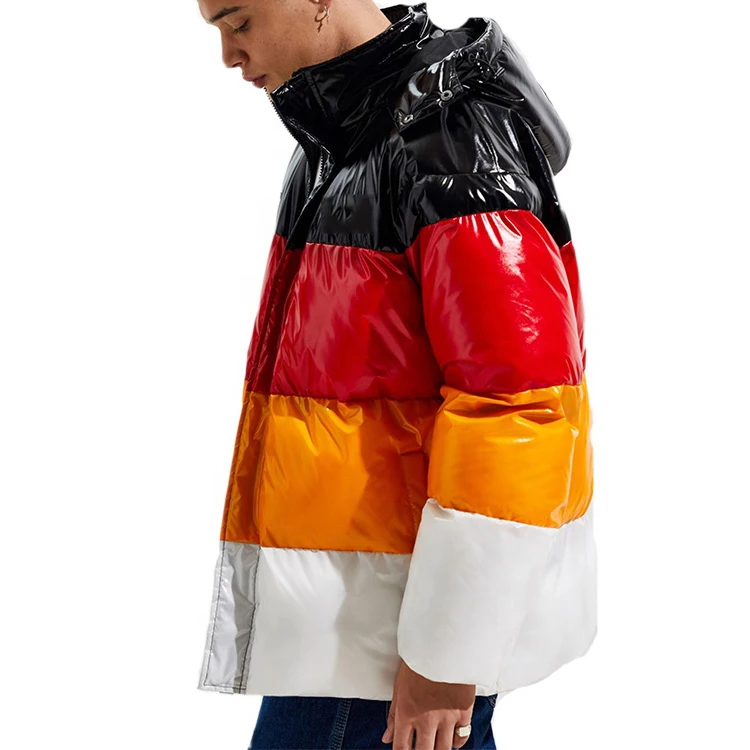 Мужские зимние хлопковые пуховики на заказ мужские нейлоновые блестящие с цветными блоками зимнее пальто синель стеганая куртка