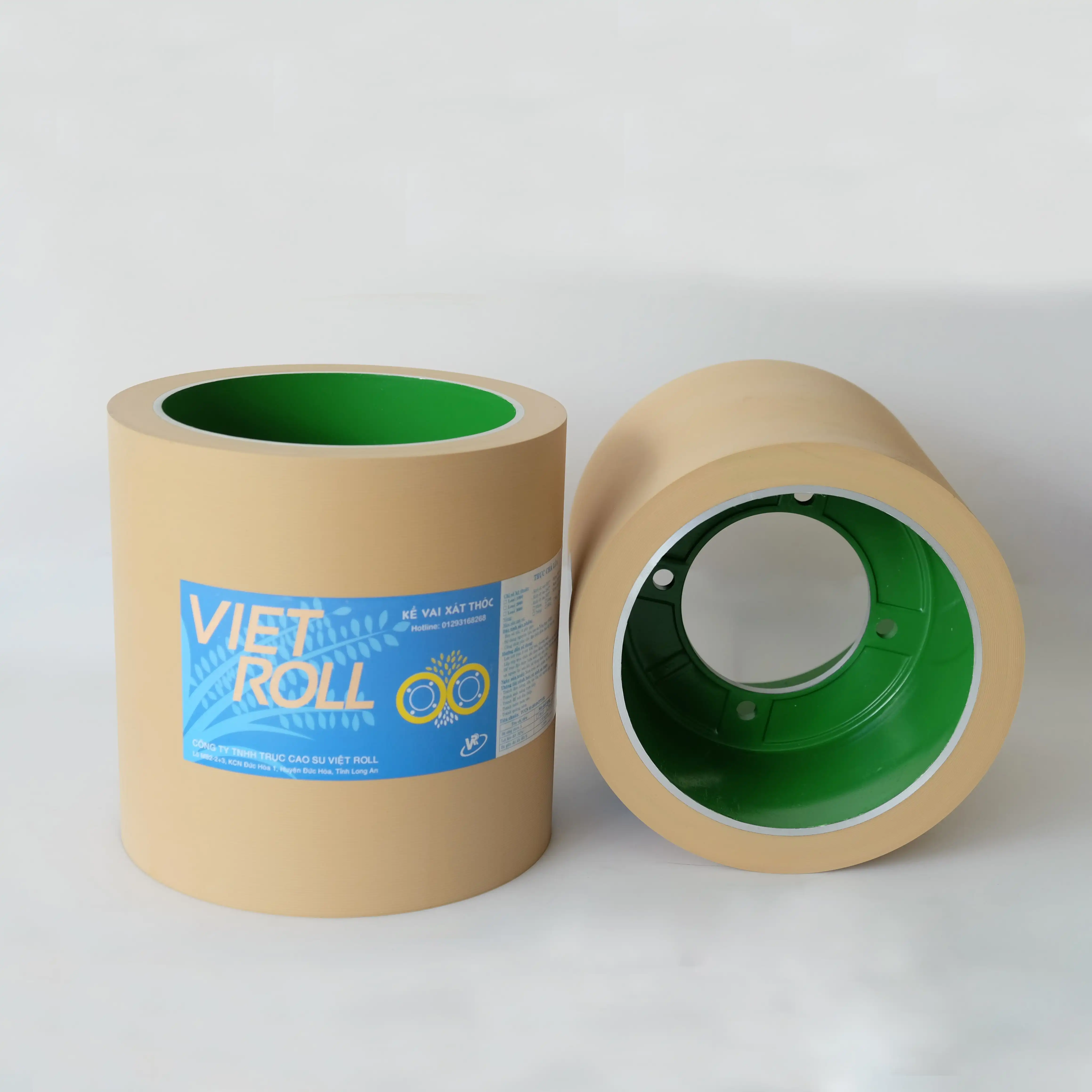 10 inch Rice Huller Rubber Roller With Aluminum Drum/ Cast Iron Core Shore A 85-95