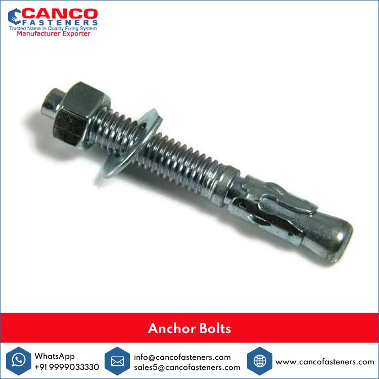 Tested Quality 24MM Mild Steel Stainless Steel Hot Dip Galvanized Heavy Duty Shield Anchor Bolts Fasteners for Fire Doors