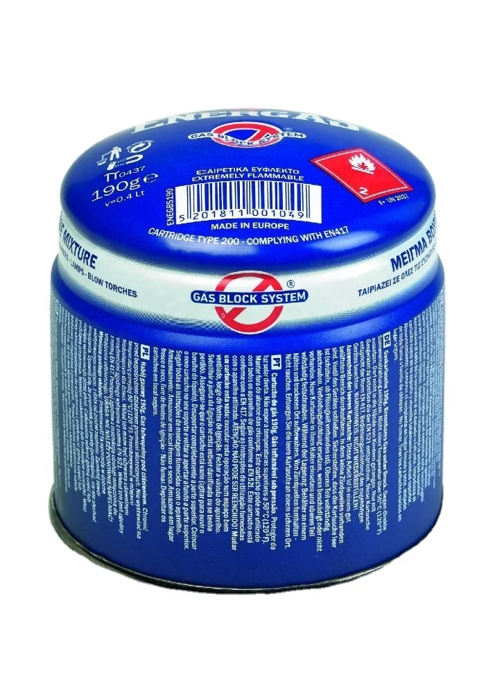  190 г бутановые газовые картриджи с системой газового блока