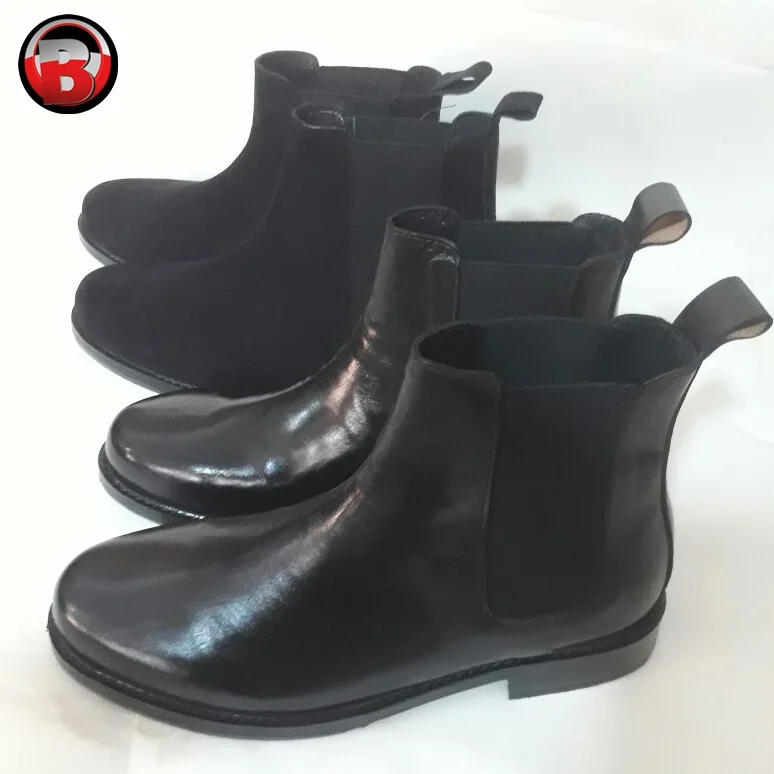 Мужские черные замшевые ботинки челси, новый дизайн, брендовые Ботинки Челси из натуральной кожи для мужчин, трендовые мужские модные на заказ