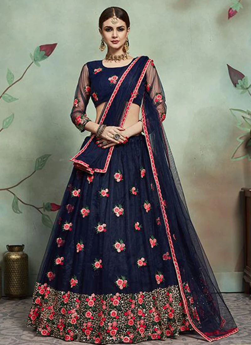 Дизайнерские праздничные вечерние платья с блестками мягкая сетка Lehenga