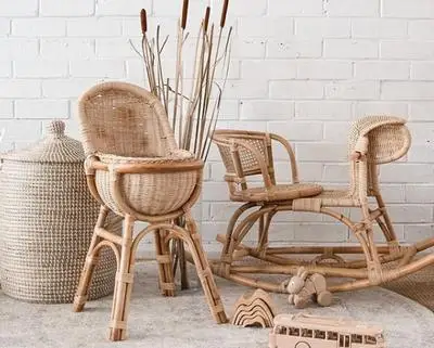 Rattan Baby Rocking Chair for Kid,  Rattan furniture product for baby , Rattan Rocking Ram
