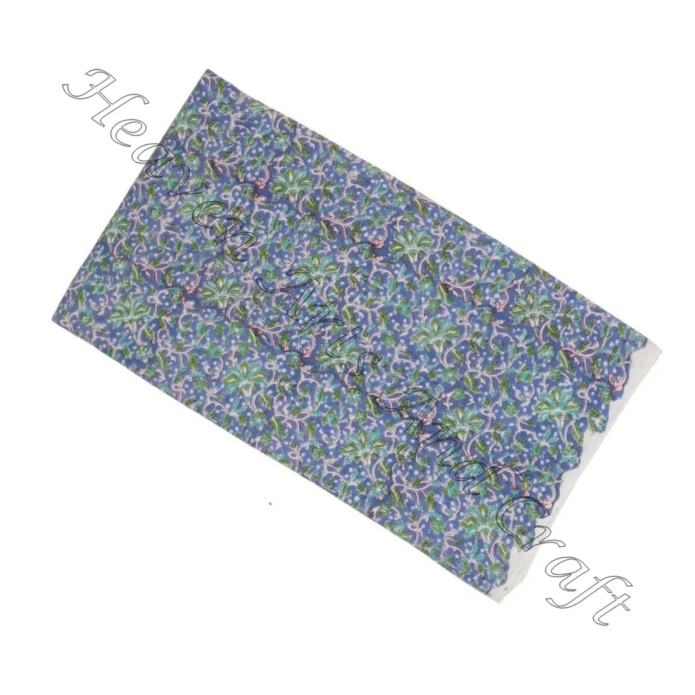 Jaipuri Indian Hand Block Printed Fabric 100% Cotton Upholstery Fabric For Home Furnishing