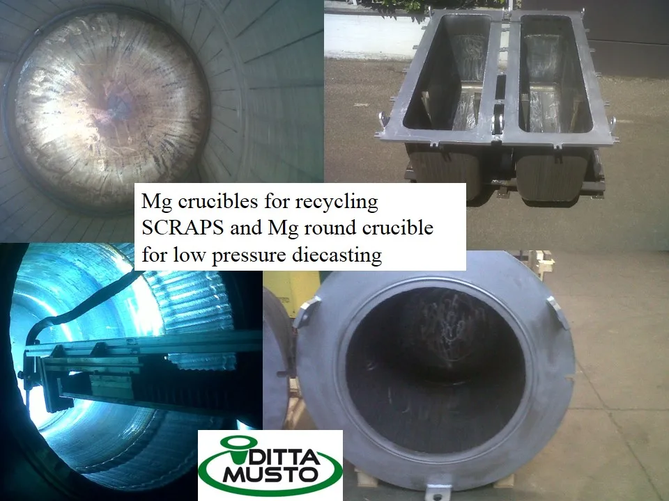 Best Italian Quality Magnesium Alloys Ferritic Crucibles For Aeronautical Castings