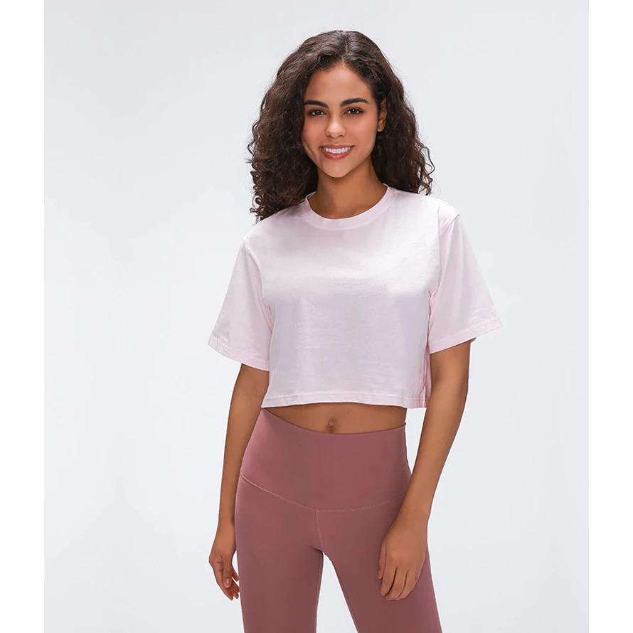 Women Crop Top Sports T Shirt Tank Vest Breathable Yoga Gym Fitness Active Running Athletic Walking Workout Crop tops