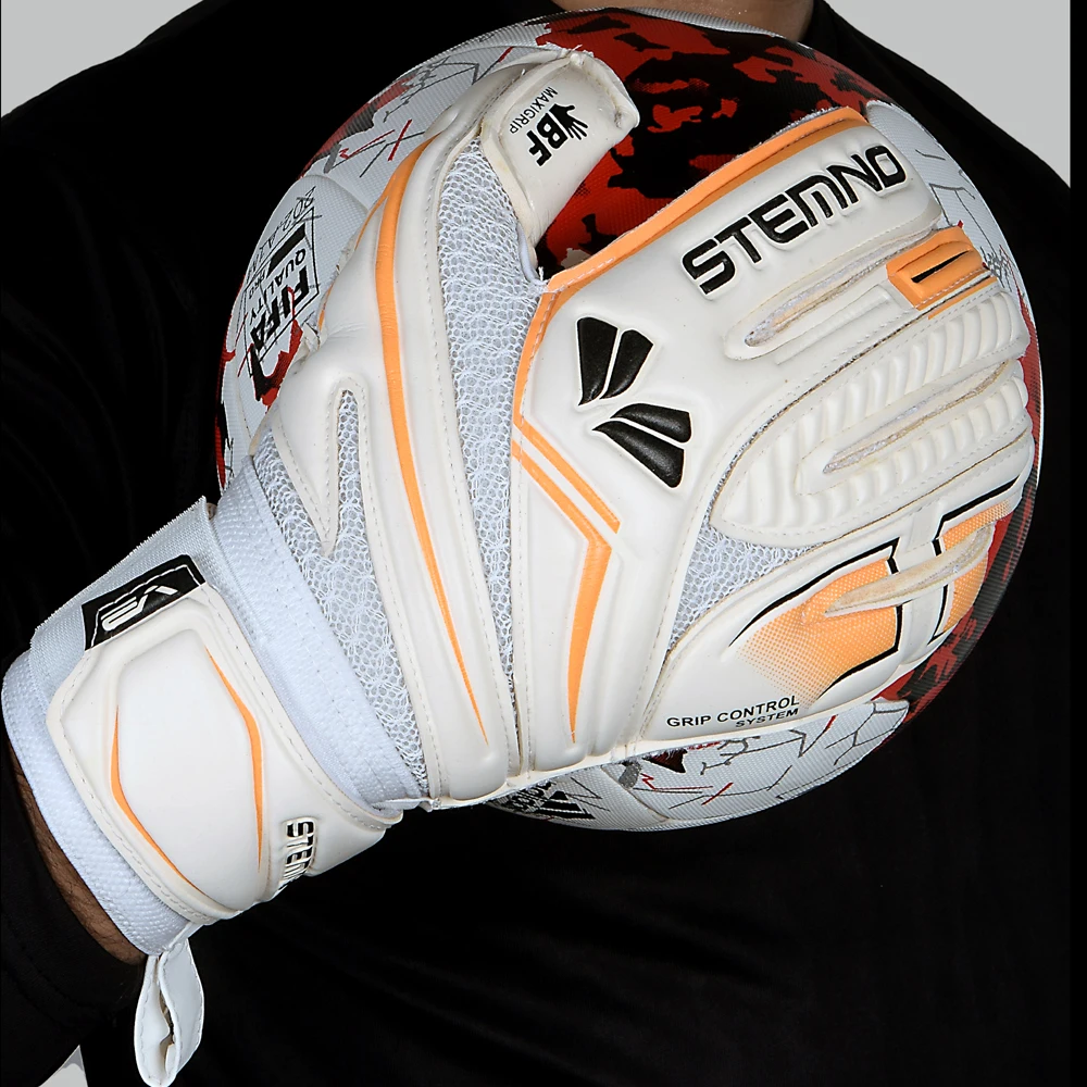  Оптовая продажа для детей и взрослых размер футбольные перчатки вратаря немецкий латексный стиль футбола