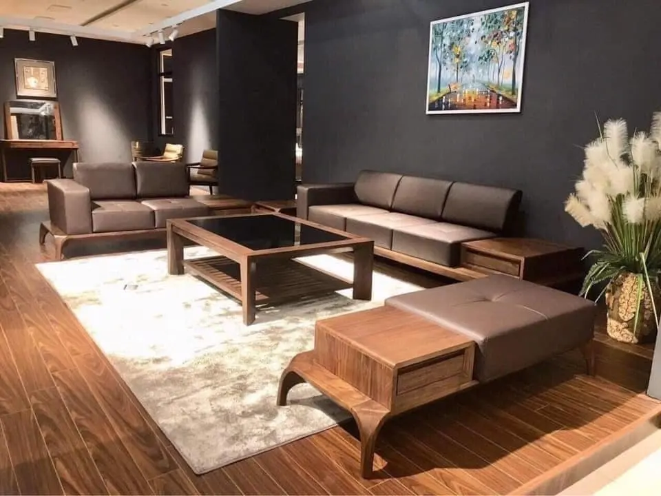 Высокое качество оптовая продажа деревянный материал для гостиной набор экспорт из Вьетнама