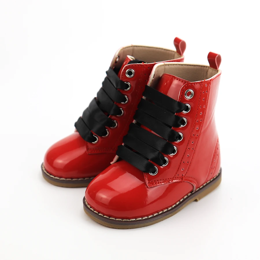 Smile Baby Martin Boots New Fashion Waterproof Pu Customized Patent Leather Unisex Children Boots Kids For Christmas