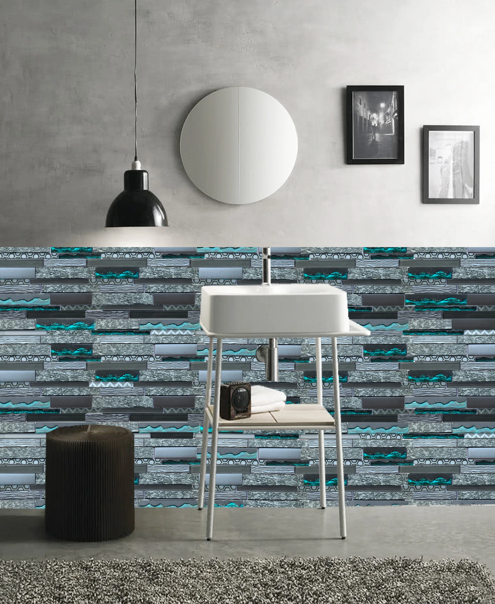 
Best quality tile and mosaic mixed color glass mosaic for wall 