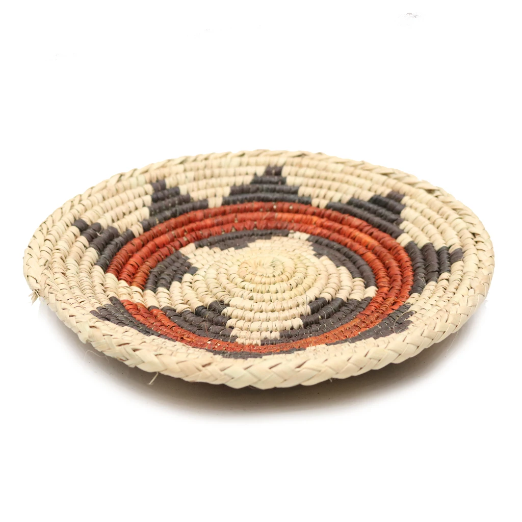 Плетеная вручную корзина с датой и ладонью маленькая плетеная ручной работы