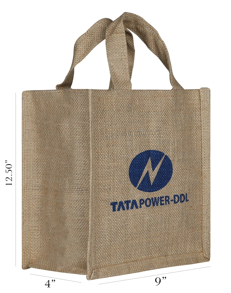 Jute Burlap Shopping Tote Bags Promotional Bag Handled