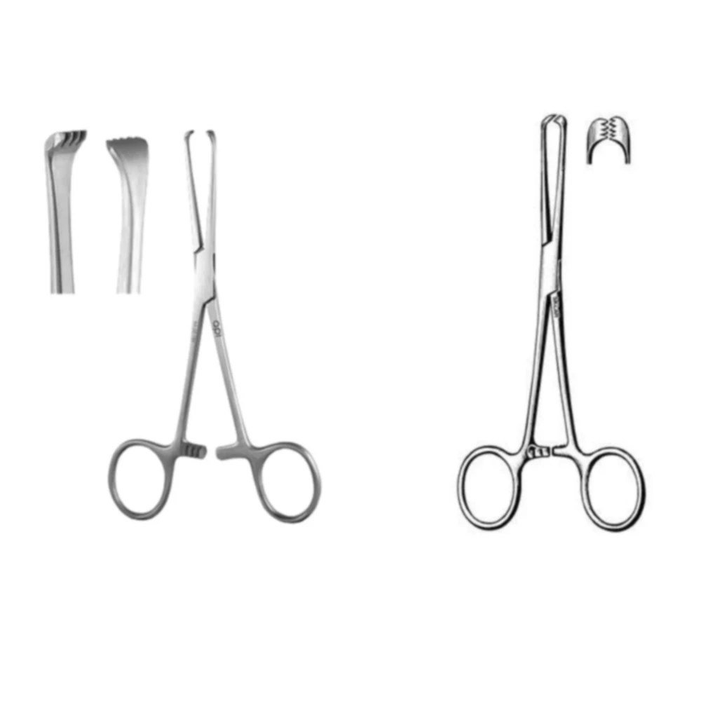 High quality Gynecological tissue forceps stainless steel Double Surgical medical instruments