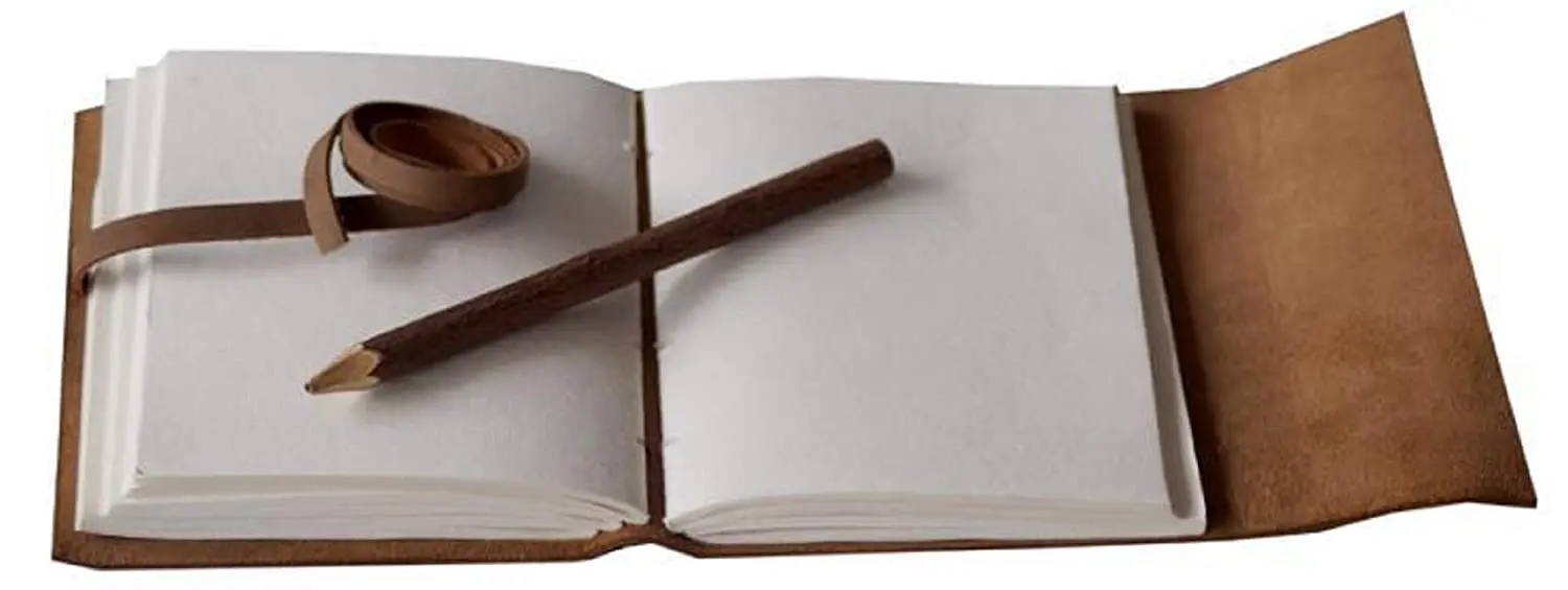 Handmade paper Leather Diary Embossed with Heart ,Antique brown Handmade Leather Bound Notepad ,Travel Diary for Men and Women