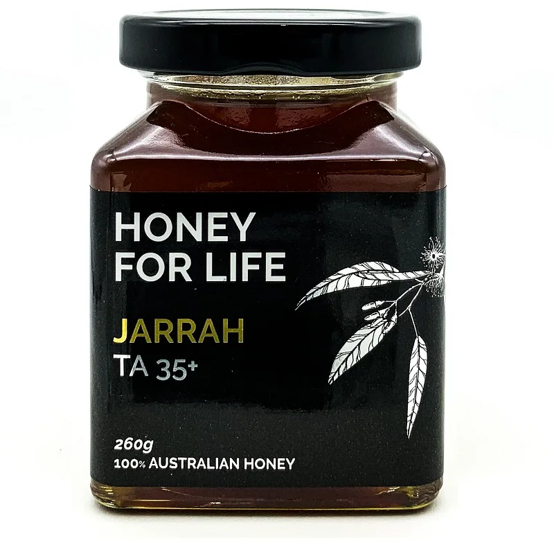 100% Pure 260g (No Additives) Premium Raw Honey TA35+ Jarrah Honey In Mason Jar Packaging