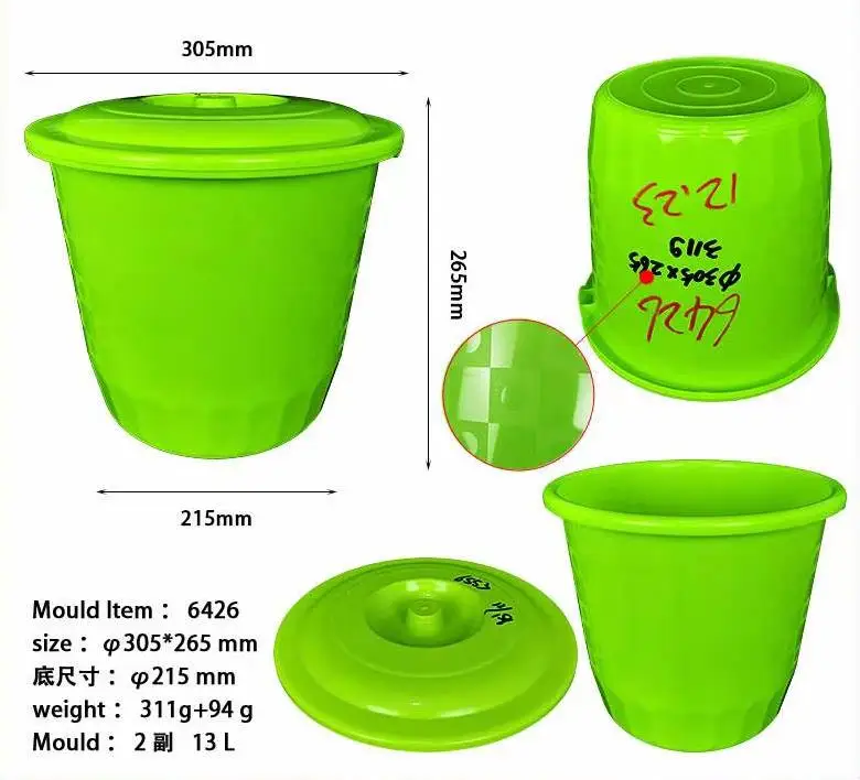 2022 Wholesale Second Hand plastic Injection Pail Mould Used Water Bucket Mold